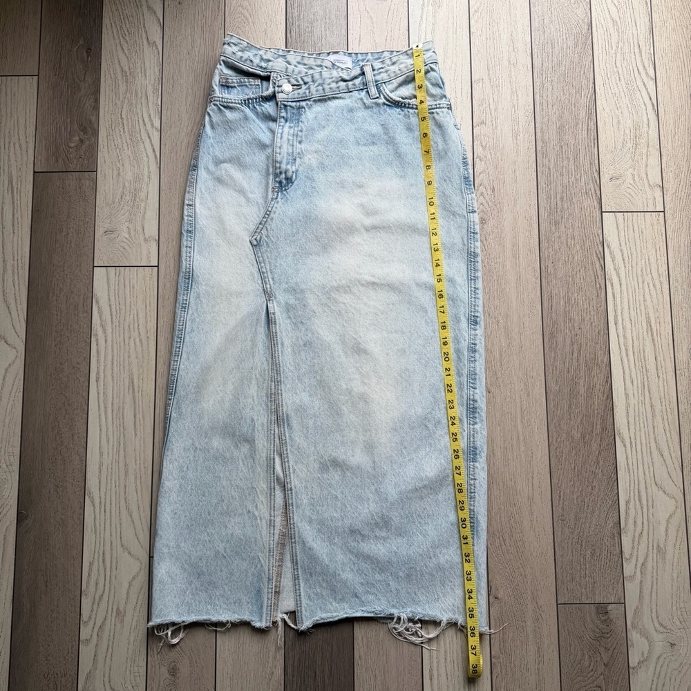 Zara Light Blue Denim Skirt - Picture 6 of 7